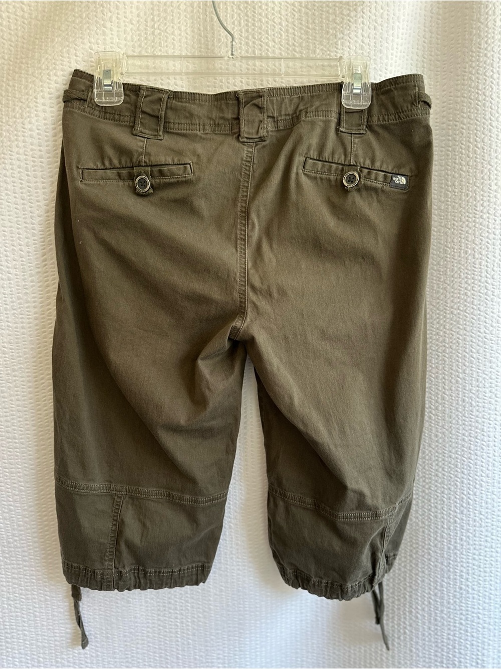 THE NORTH FACE Olive Green Cotton Stretch Hiking Capri Pants Size 6 Outdoor - Picture 2 of 9
